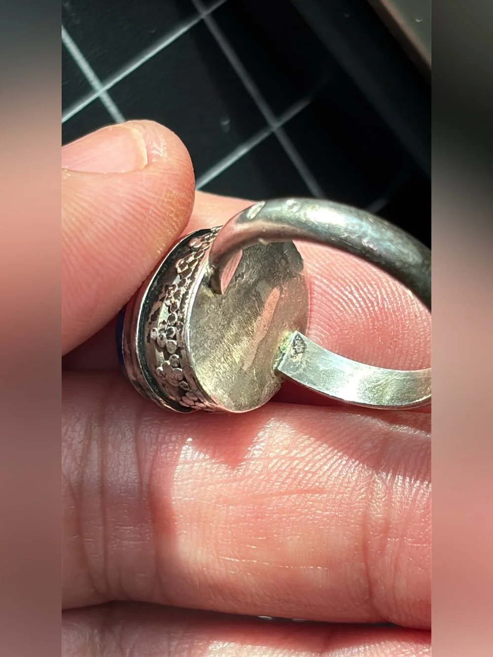 Vintage Sterling Silver Blue Lapis Lazuli Ring